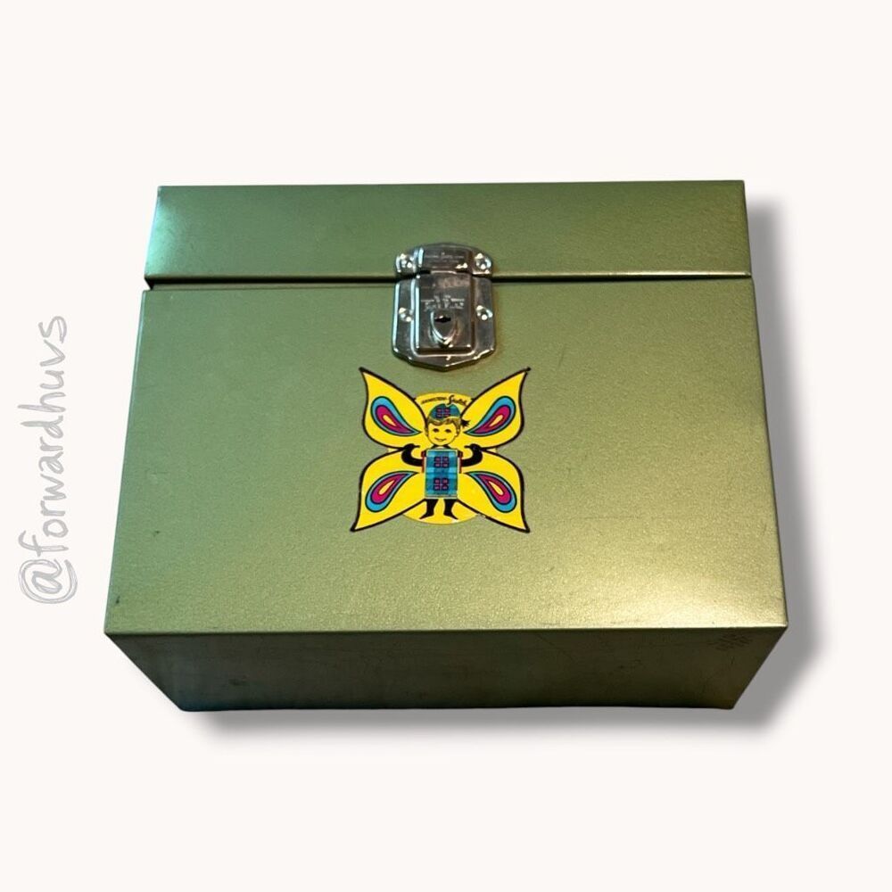 Hamilton‑Skotch Green Metal Storage Box – Vintage – Minor Dents